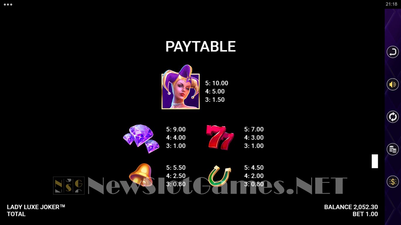 Lady Luxe Joker Slot Slot Image in Demo - pic. 8