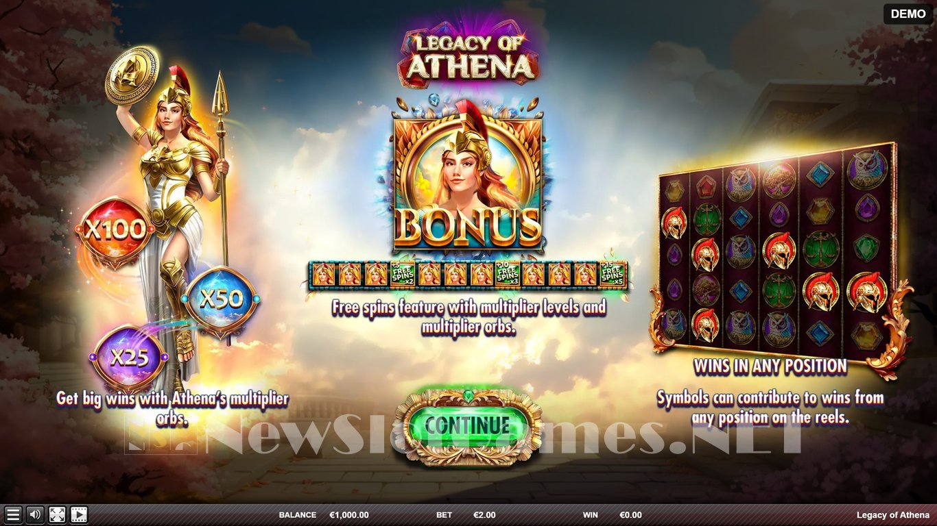 Legacy of Athena Slot Demo Image