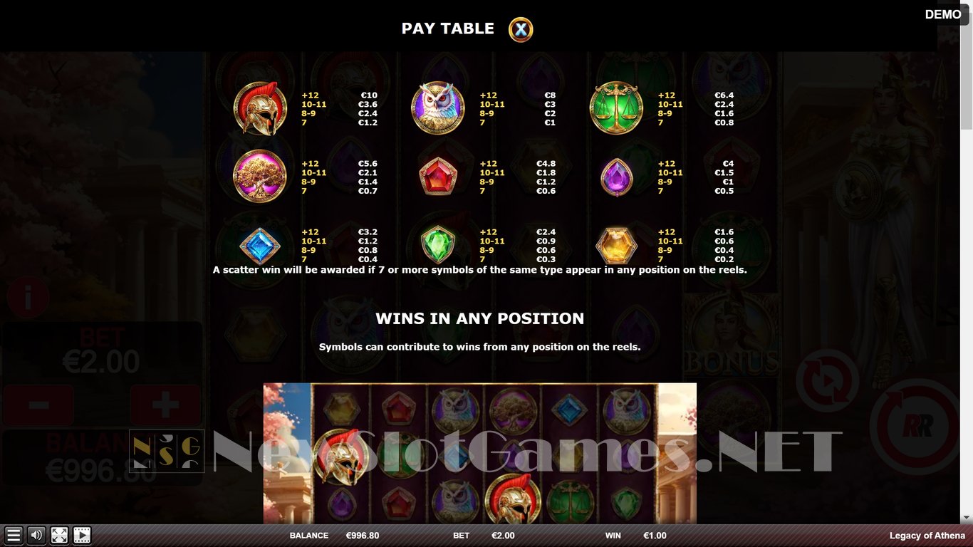 Legacy of Athena Slot Slot Image in Demo - pic. 5