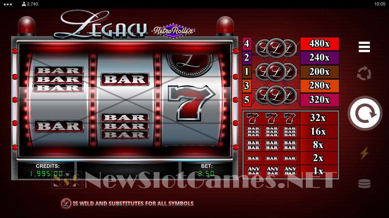 Legacy Retro Roller Slot Demo Image
