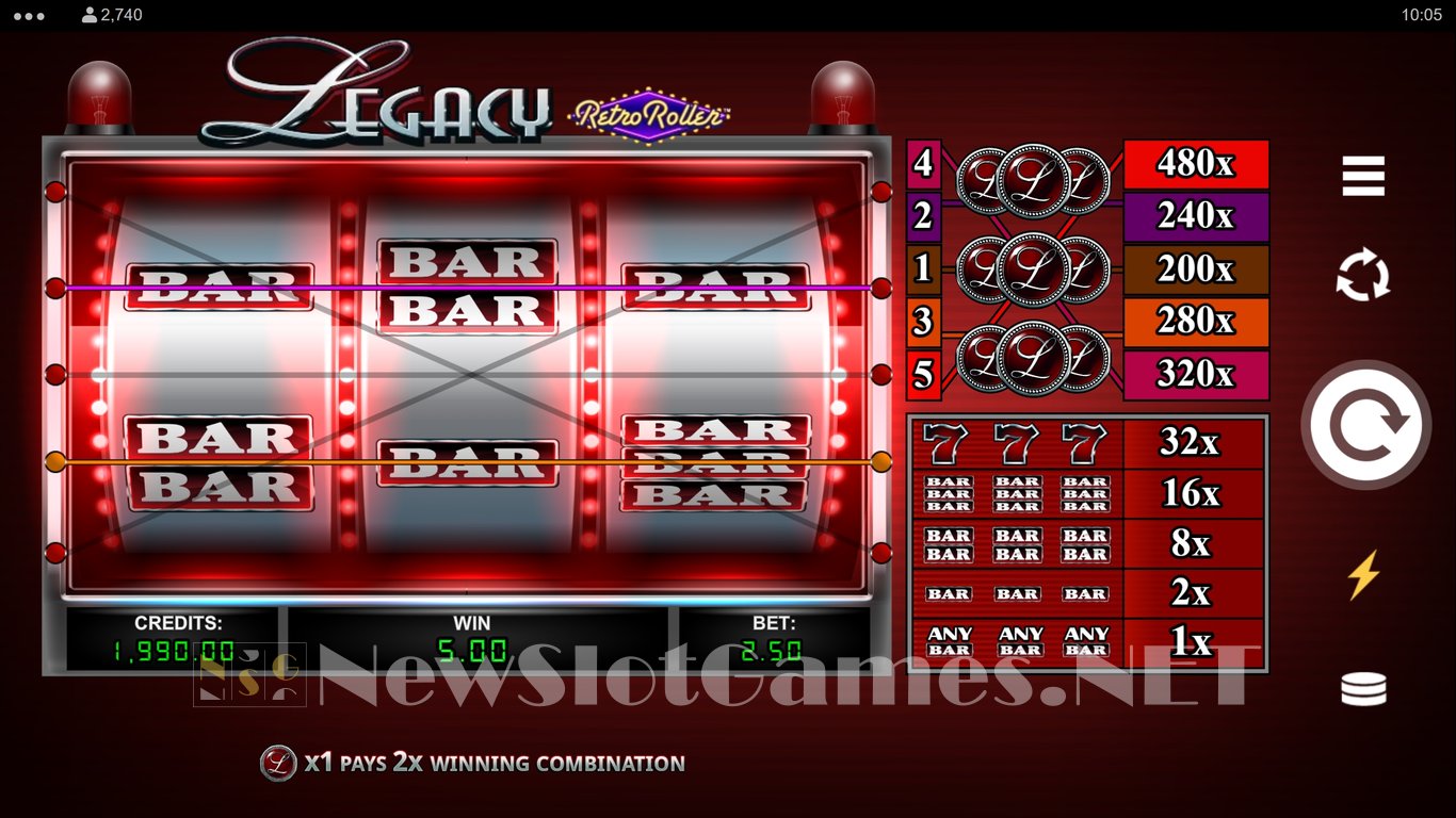 Legacy Retro Roller Slot Slot Image in Demo - pic. 3