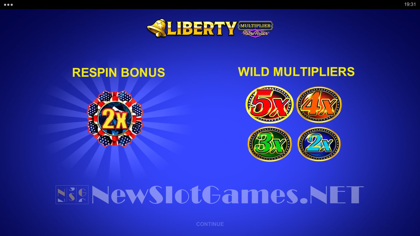 Liberty Multiplier Retro Roller Slot Demo Image