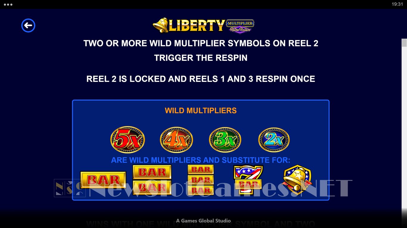 Liberty Multiplier Retro Roller Slot Slot Image in Demo - pic. 8