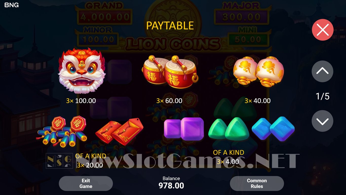 Lion Coins Slot Slot Image in Demo - pic. 6