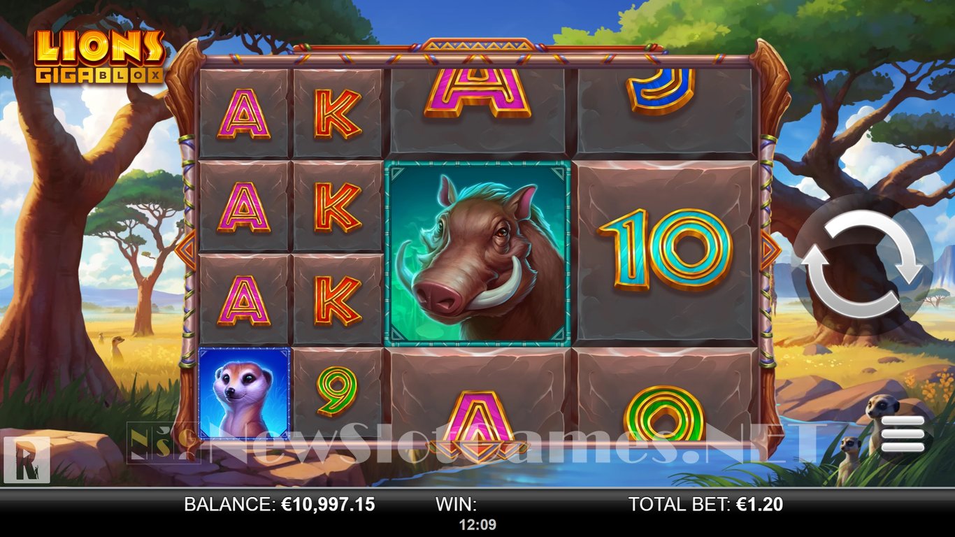 Lions GigaBlox Slot Slot Image in Demo - pic. 5