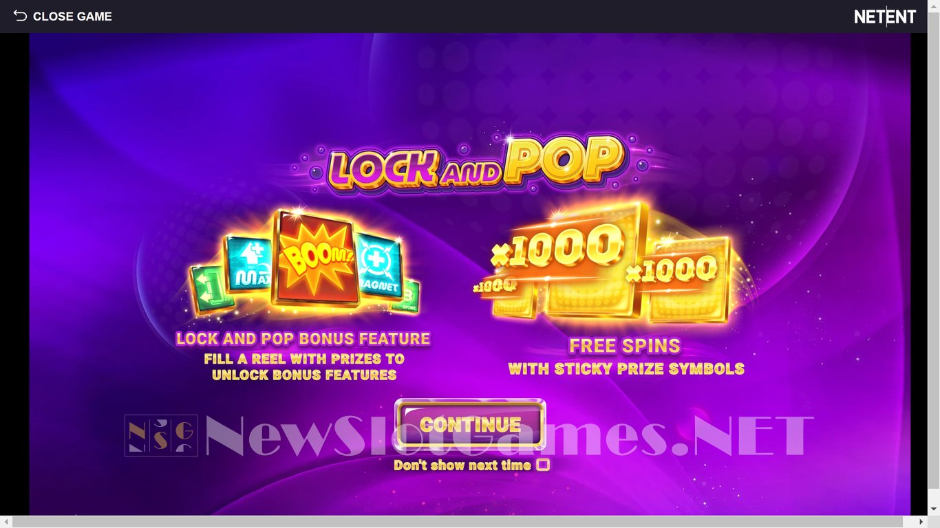 Lock and Pop Slot Demo Image