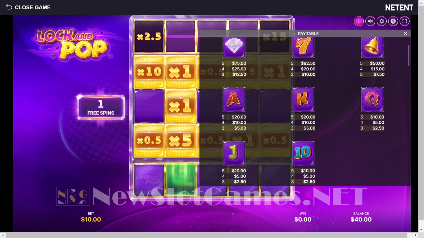 Lock and Pop Slot Slot Image in Demo - pic. 9