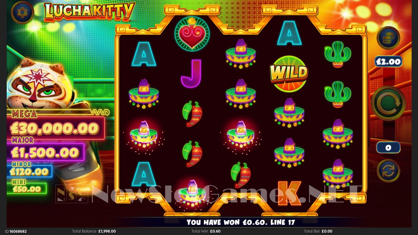 Lucha Kitty Slot Demo Image