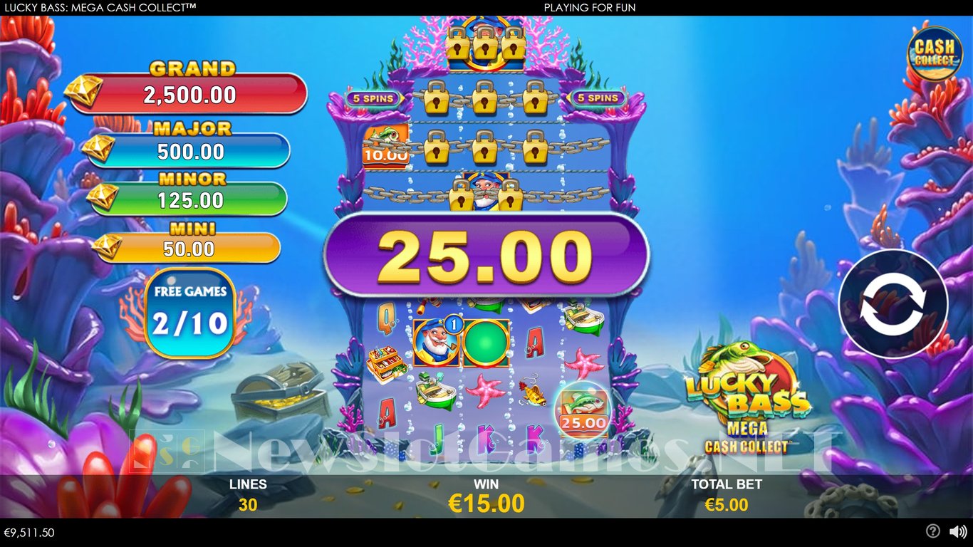 Lucky Bass Mega Cash Collect Slot Slot Image in Demo - pic. 10