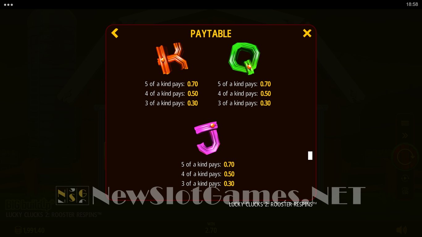 Lucky Clucks 2 Rooster Respins Slot Slot Image in Demo - pic. 9