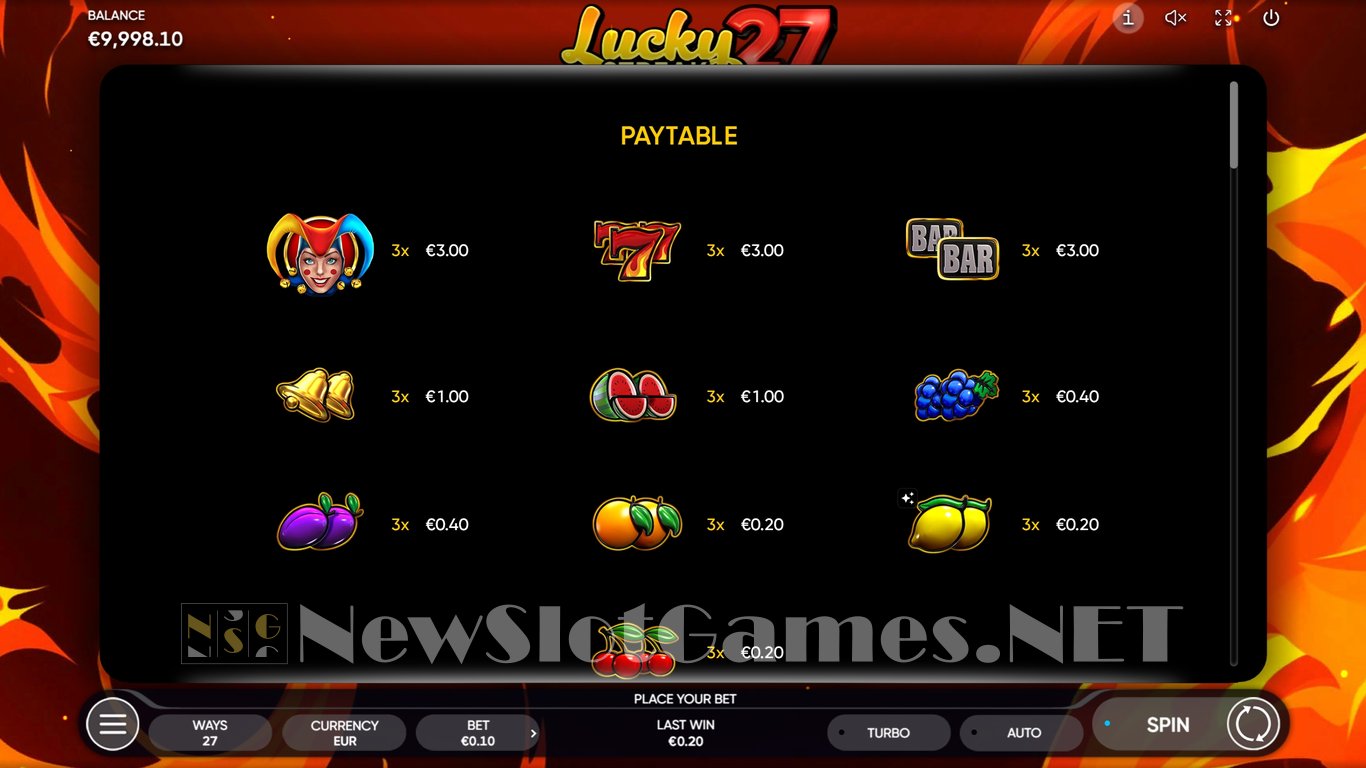 Lucky Streak 27 Slot Slot Image in Demo - pic. 5
