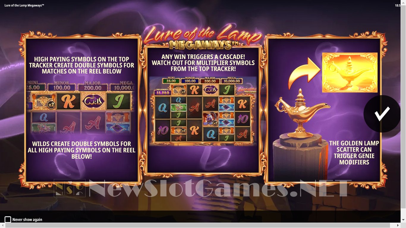 Lure of the Lamp Megaways Slot Demo Image