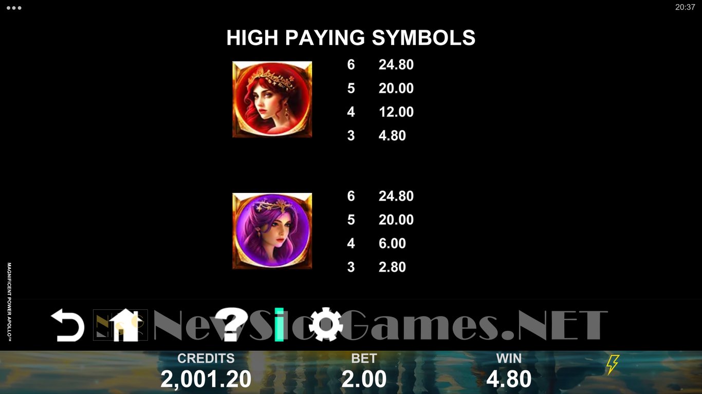 Magnificent Power Apollo Slot Slot Image in Demo - pic. 10