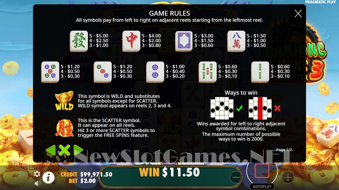 Mahjong Wins 3 - Black Scatter Slot Slot Image in Demo - pic. 14