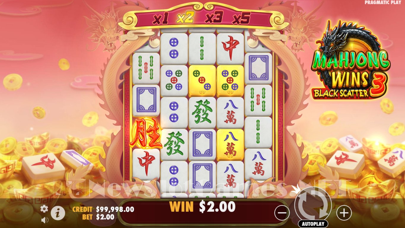 Mahjong Wins 3 - Black Scatter Slot Slot Image in Demo - pic. 3