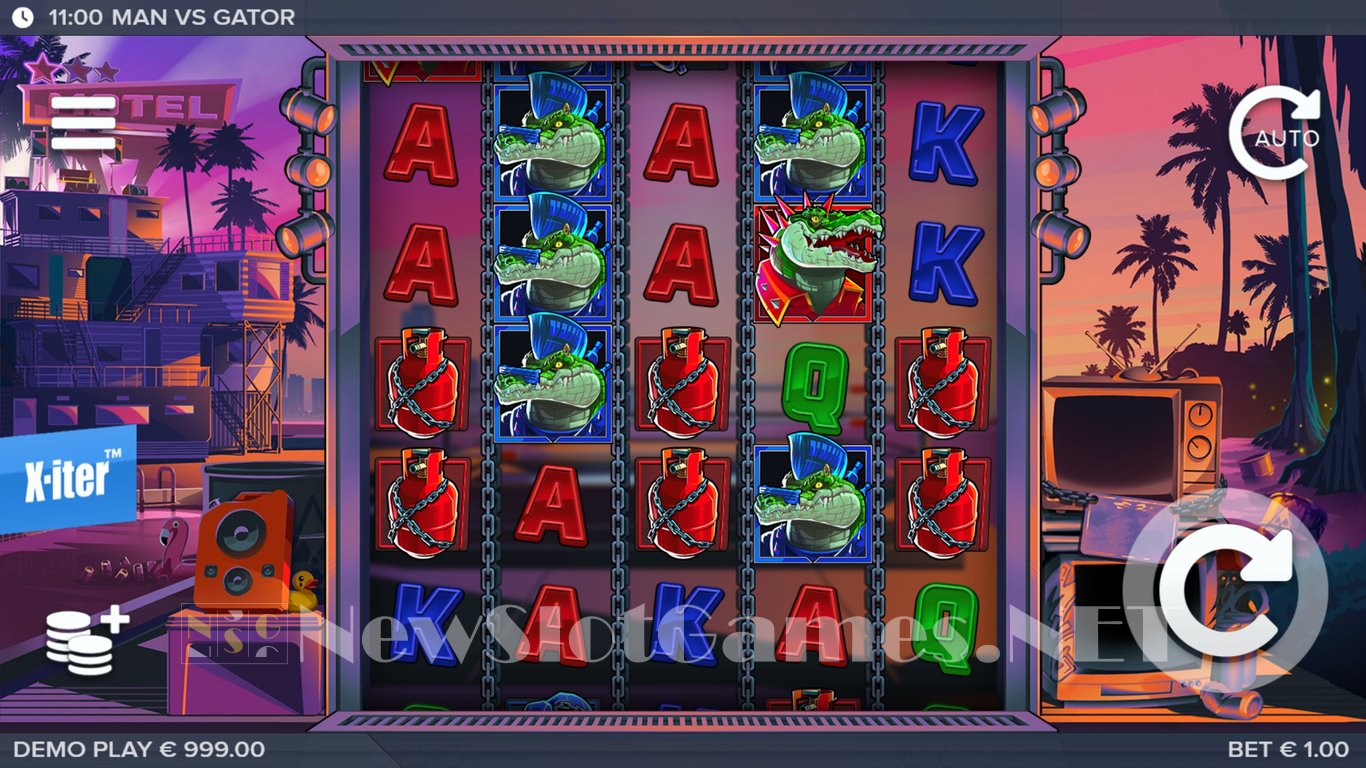Man vs Gator Slot Demo Image