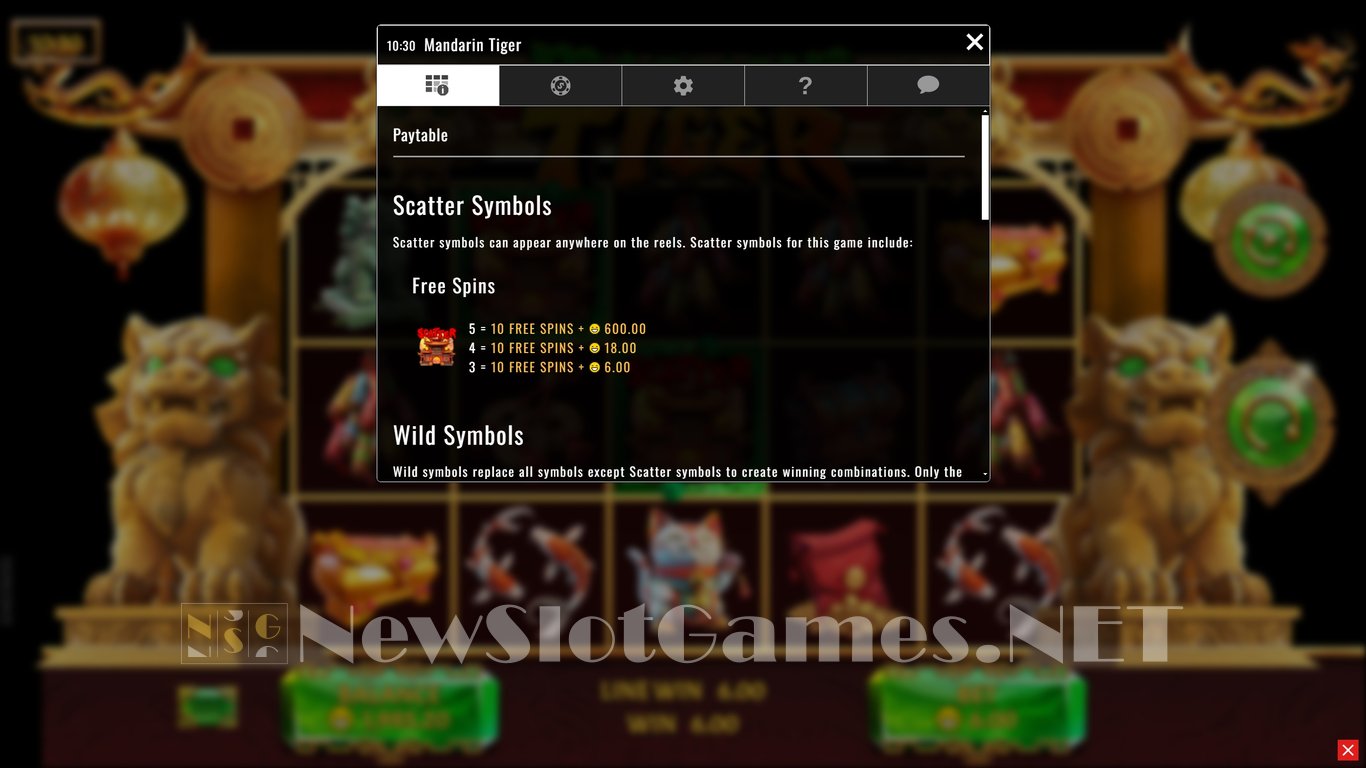 Mandarin Tiger Slot Slot Image in Demo - pic. 7