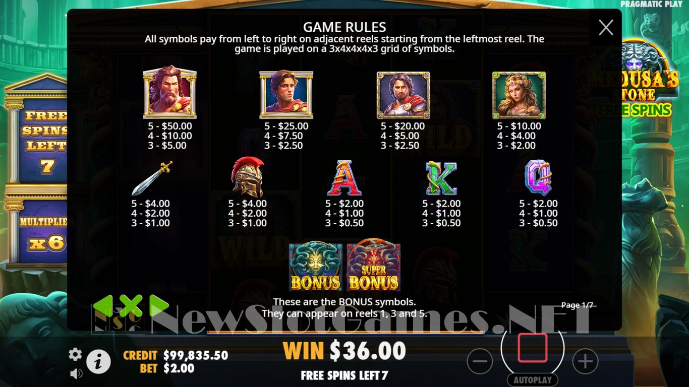 Medusas Stone Slot Slot Image in Demo - pic. 12