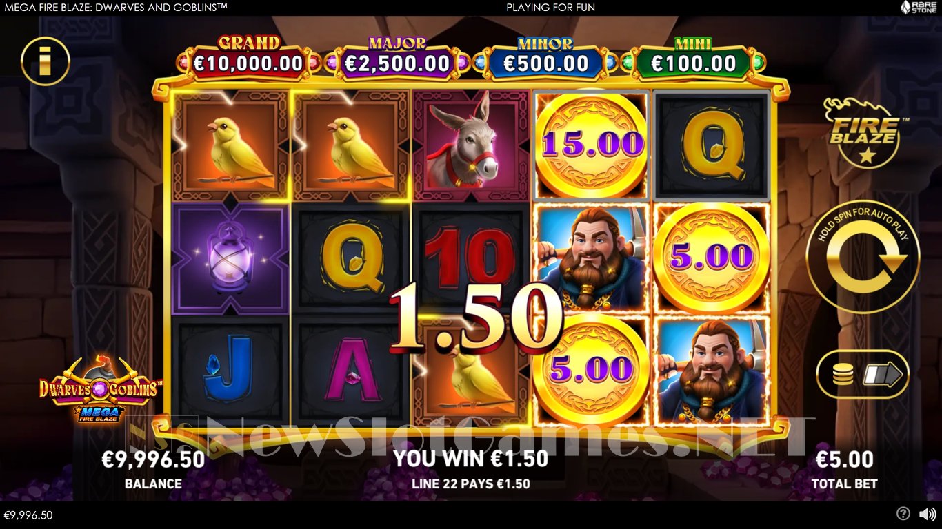 Mega Fire Blaze Dwarves And Goblins Slot Demo Image