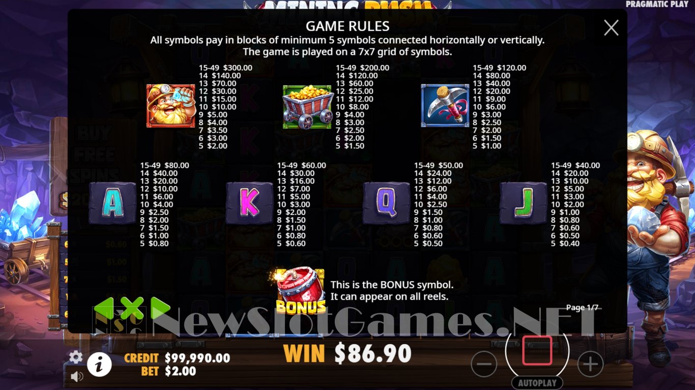 Mining Rush Slot Slot Image in Demo - pic. 7