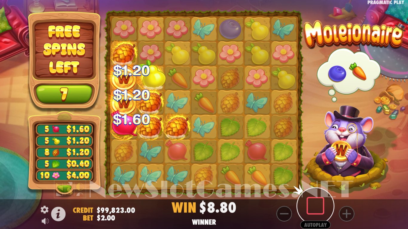 Moleionaire Slot Slot Image in Demo - pic. 10