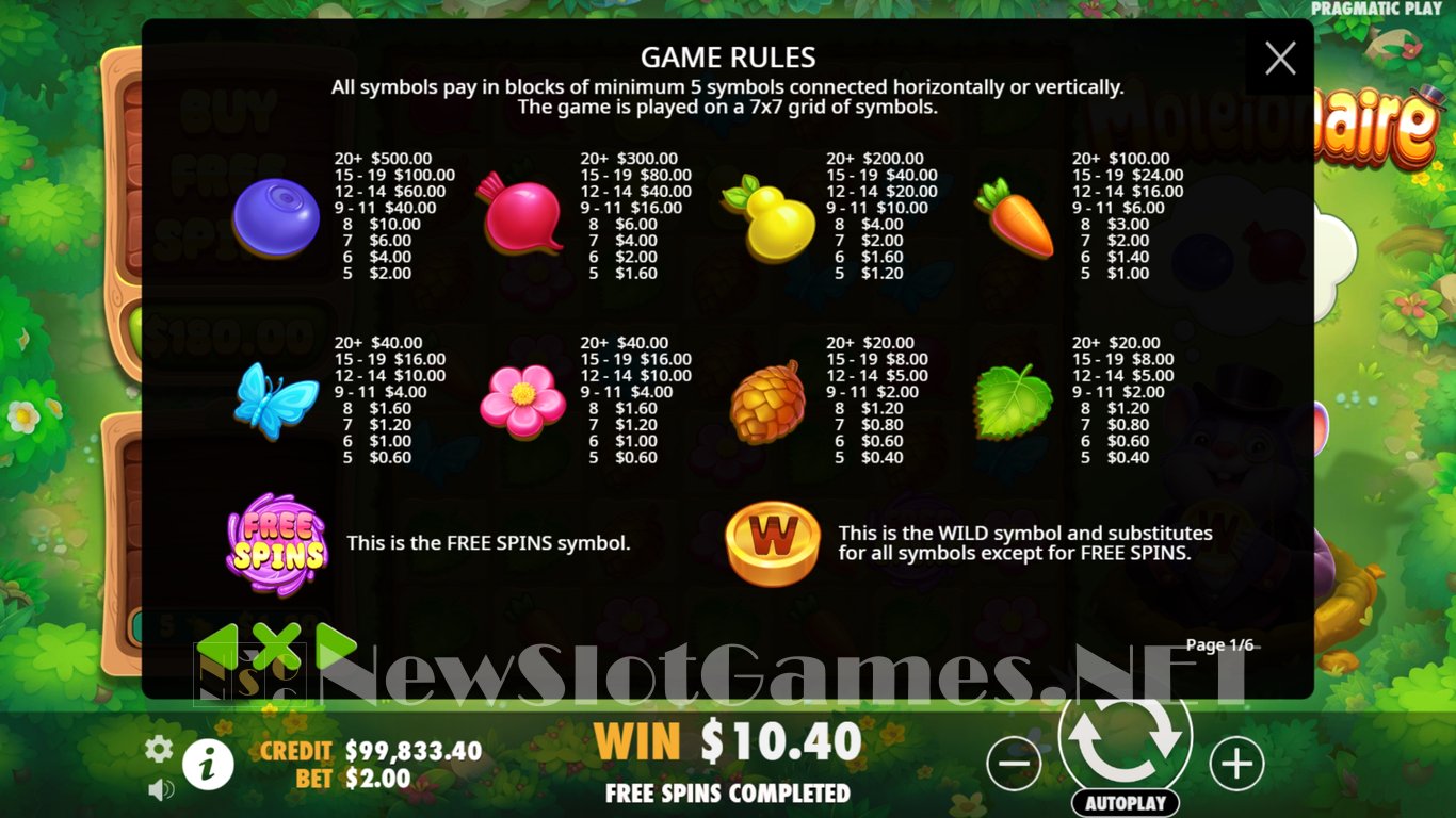 Moleionaire Slot Slot Image in Demo - pic. 14