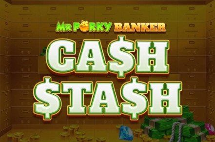 Mr Porky Banker Cash Stash Slot Logo