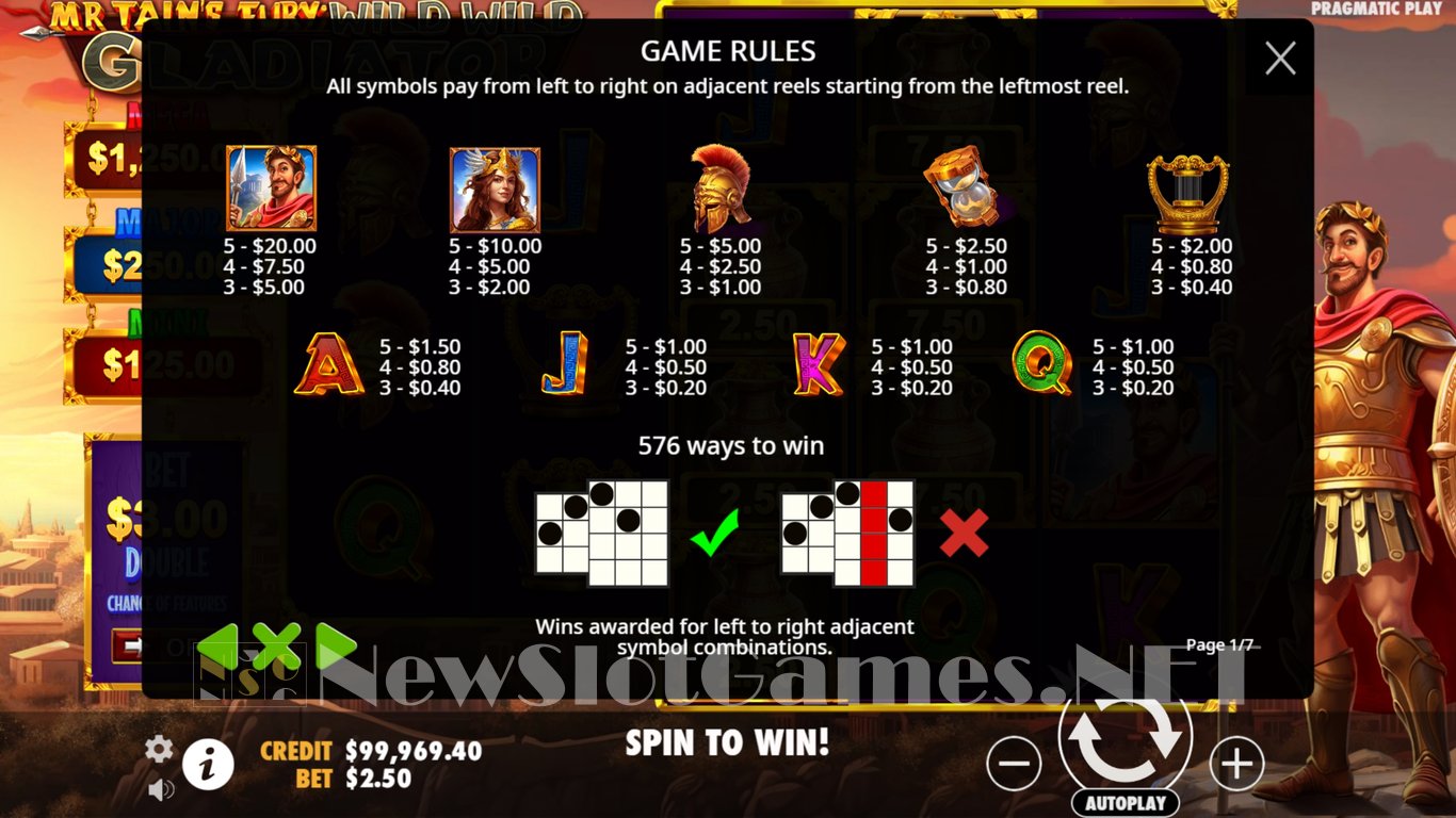 Mr Tains Fury Wild Wild Gladiator Slot Slot Image in Demo - pic. 10