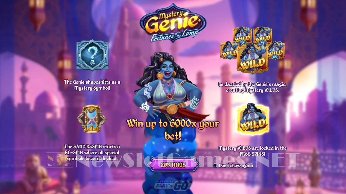 Mystery Genie Fortunes of the Lamp Slot Demo Image