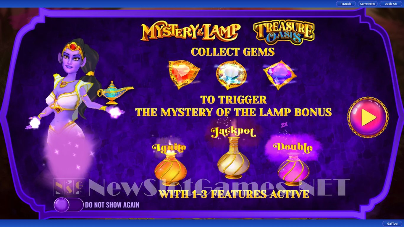 Mystery of the Lamp Treasure Oasis Slot Demo Image