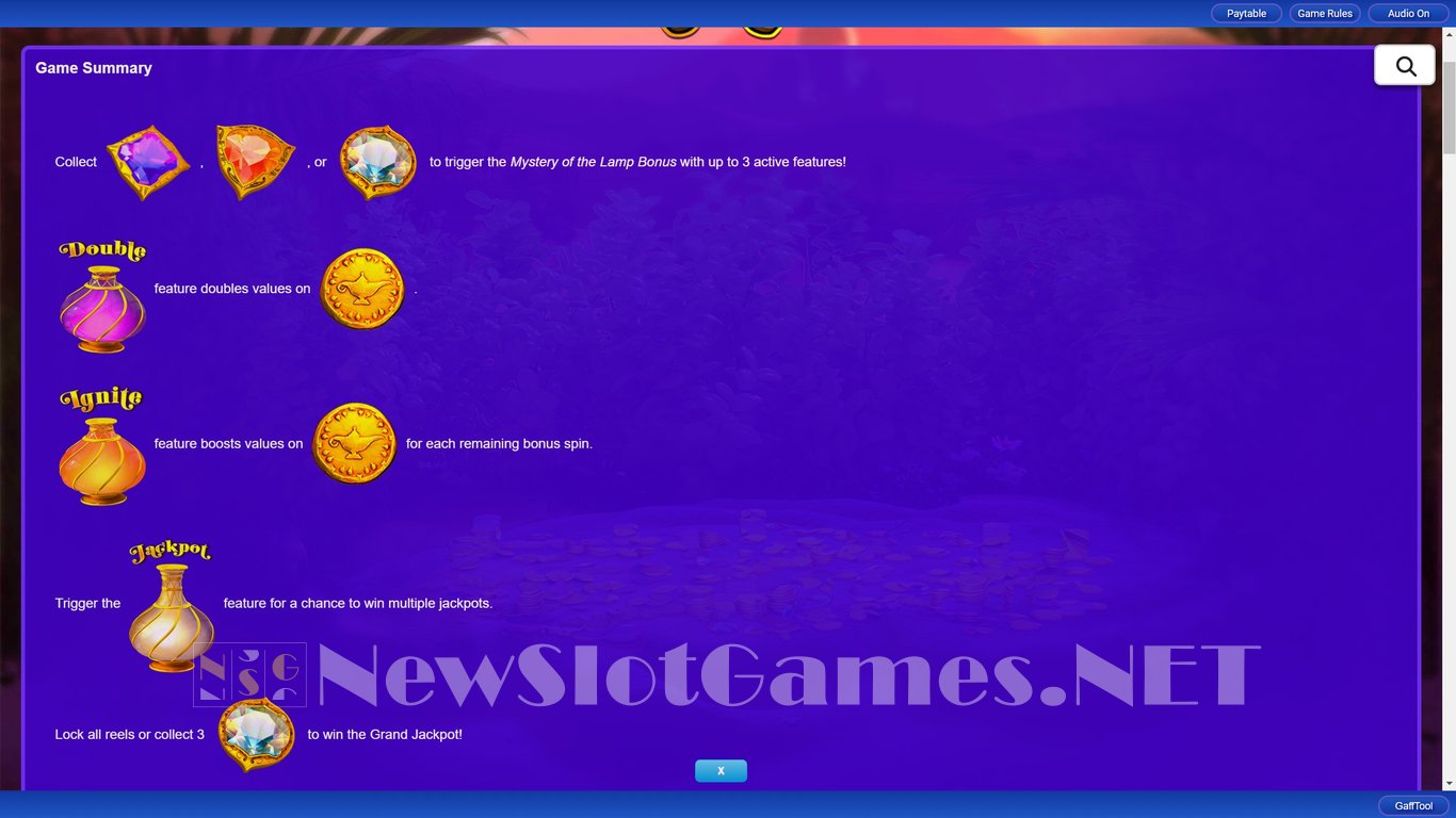 Mystery of the Lamp Treasure Oasis Slot Slot Image in Demo - pic. 6