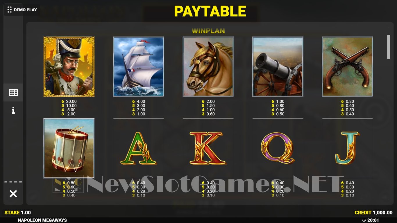 Napoleon Megaways Slot Slot Image in Demo - pic. 14