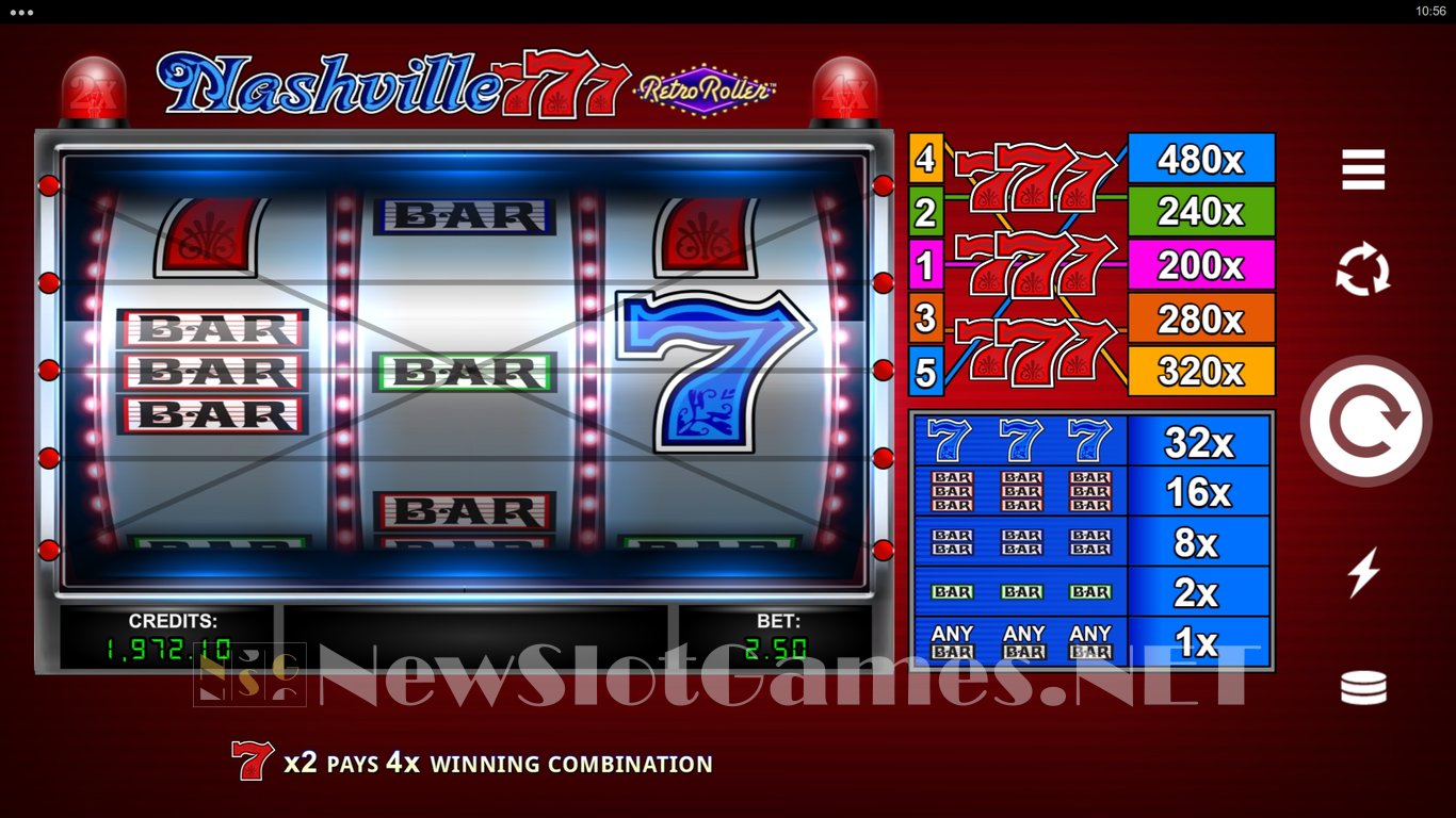Nashville 777 Retro Roller Slot Slot Image in Demo - pic. 2