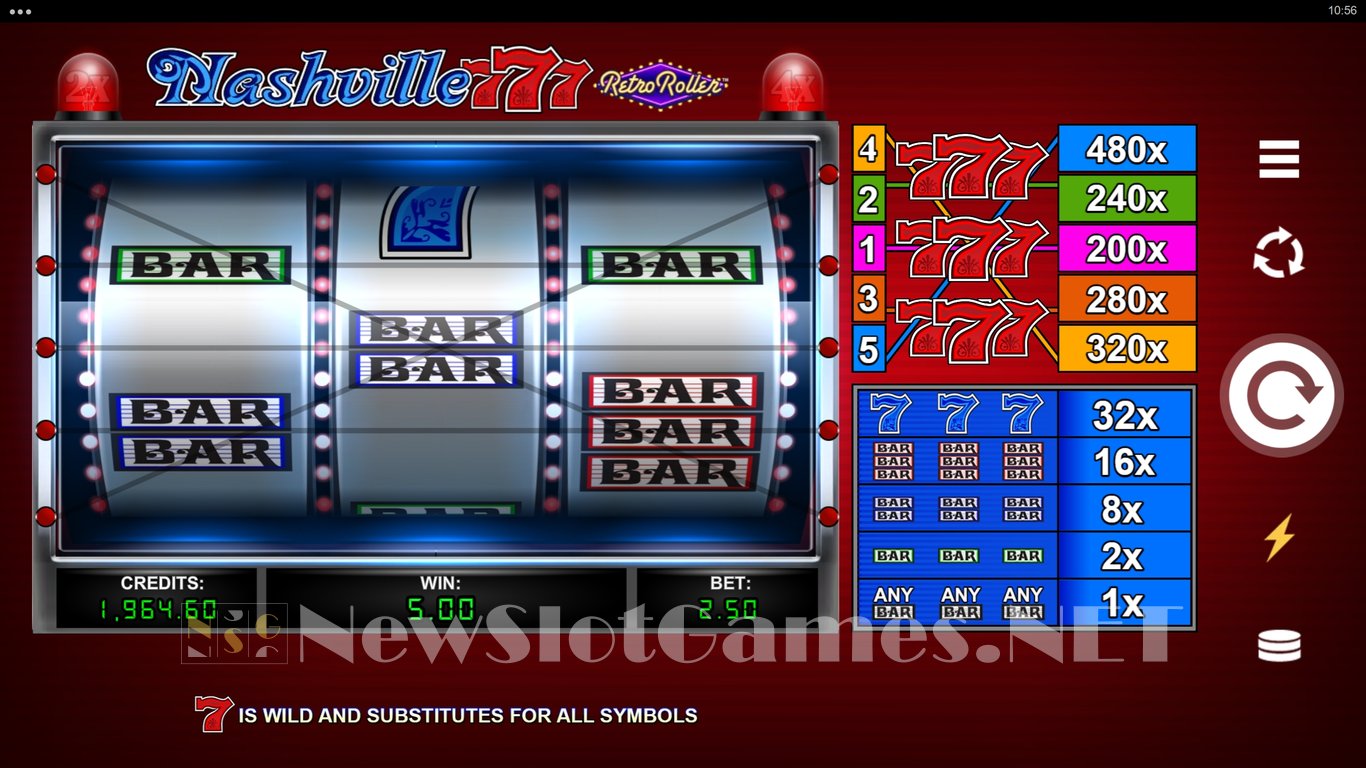 Nashville 777 Retro Roller Slot Slot Image in Demo - pic. 3