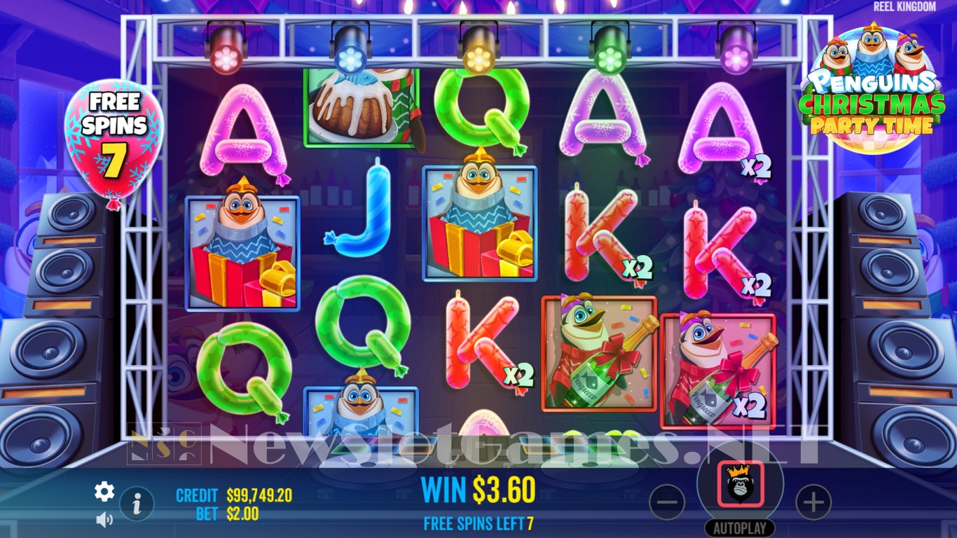 Penguins Christmas Party Time Slot Slot Image in Demo - pic. 13