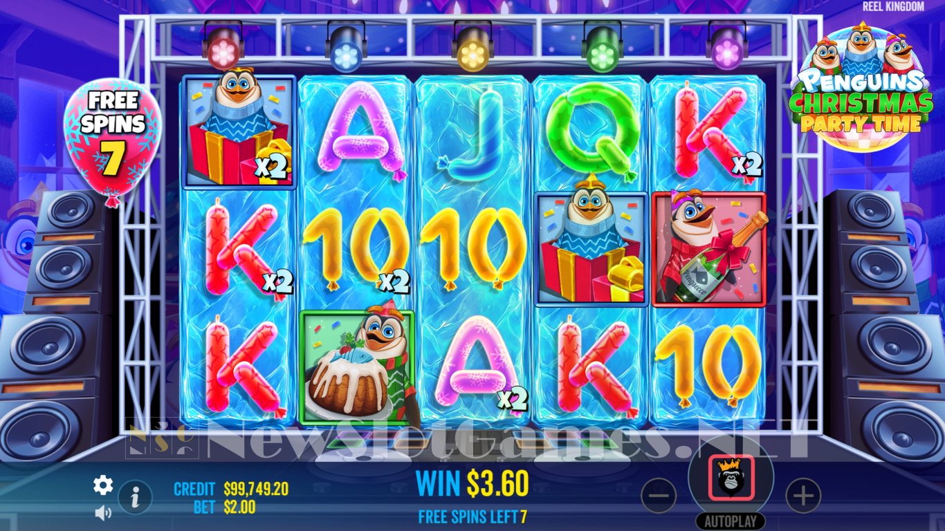Penguins Christmas Party Time Slot Slot Image in Demo - pic. 14