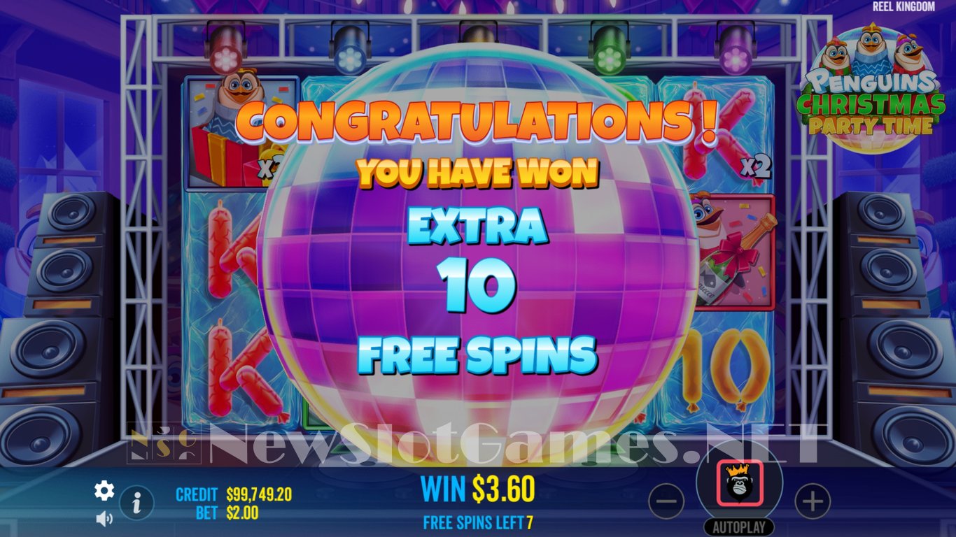 Penguins Christmas Party Time Slot Slot Image in Demo - pic. 15