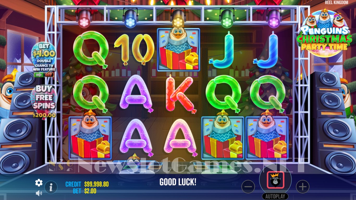 Penguins Christmas Party Time Slot Slot Image in Demo - pic. 2