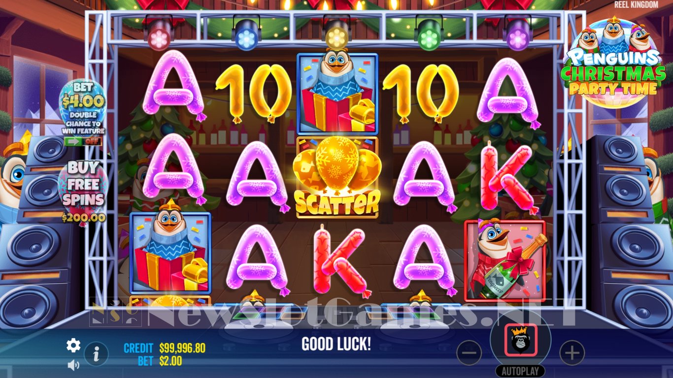 Penguins Christmas Party Time Slot Slot Image in Demo - pic. 3