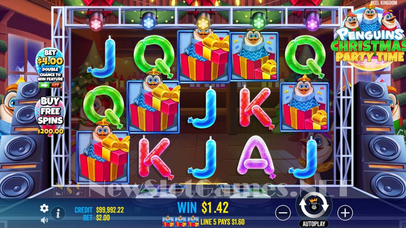 Penguins Christmas Party Time Slot Slot Image in Demo - pic. 5
