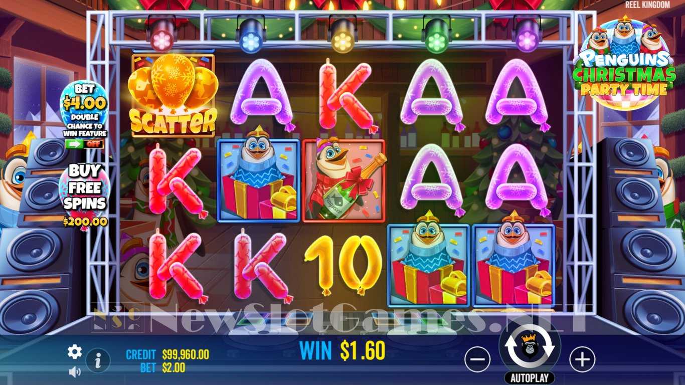 Penguins Christmas Party Time Slot Slot Image in Demo - pic. 6