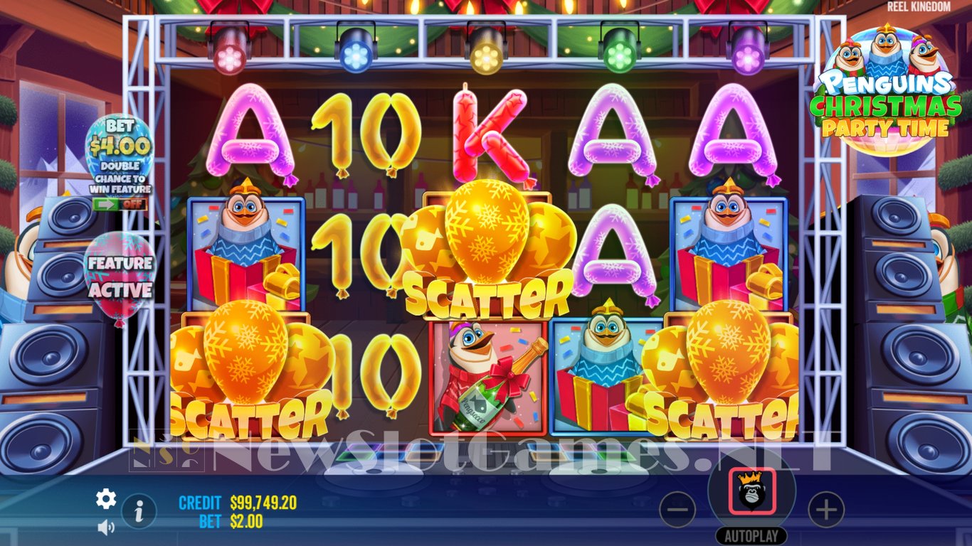 Penguins Christmas Party Time Slot Slot Image in Demo - pic. 9