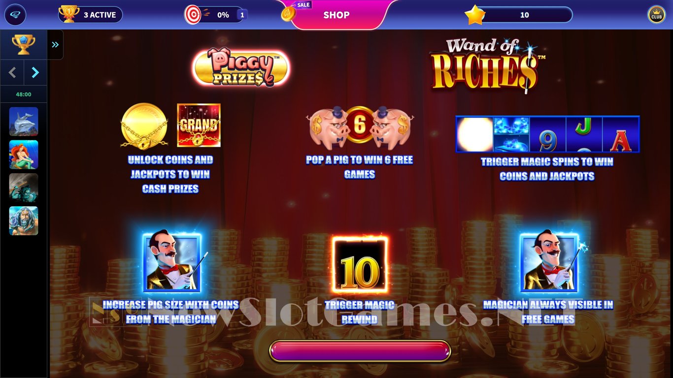 Piggy Prizes Wand of Riches Slot Review & Demo by Greentube - Play Free ...