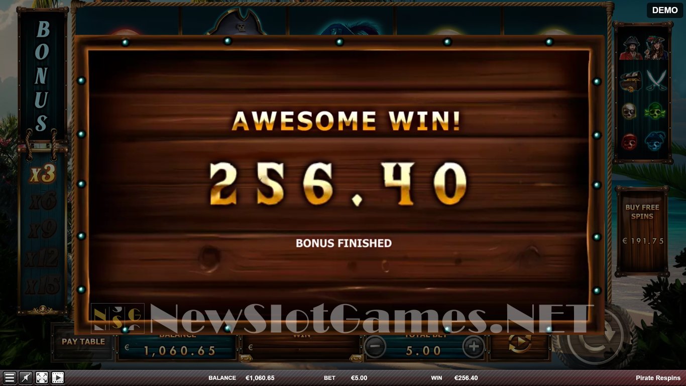 Pirate Respins Slot Slot Image in Demo - pic. 11