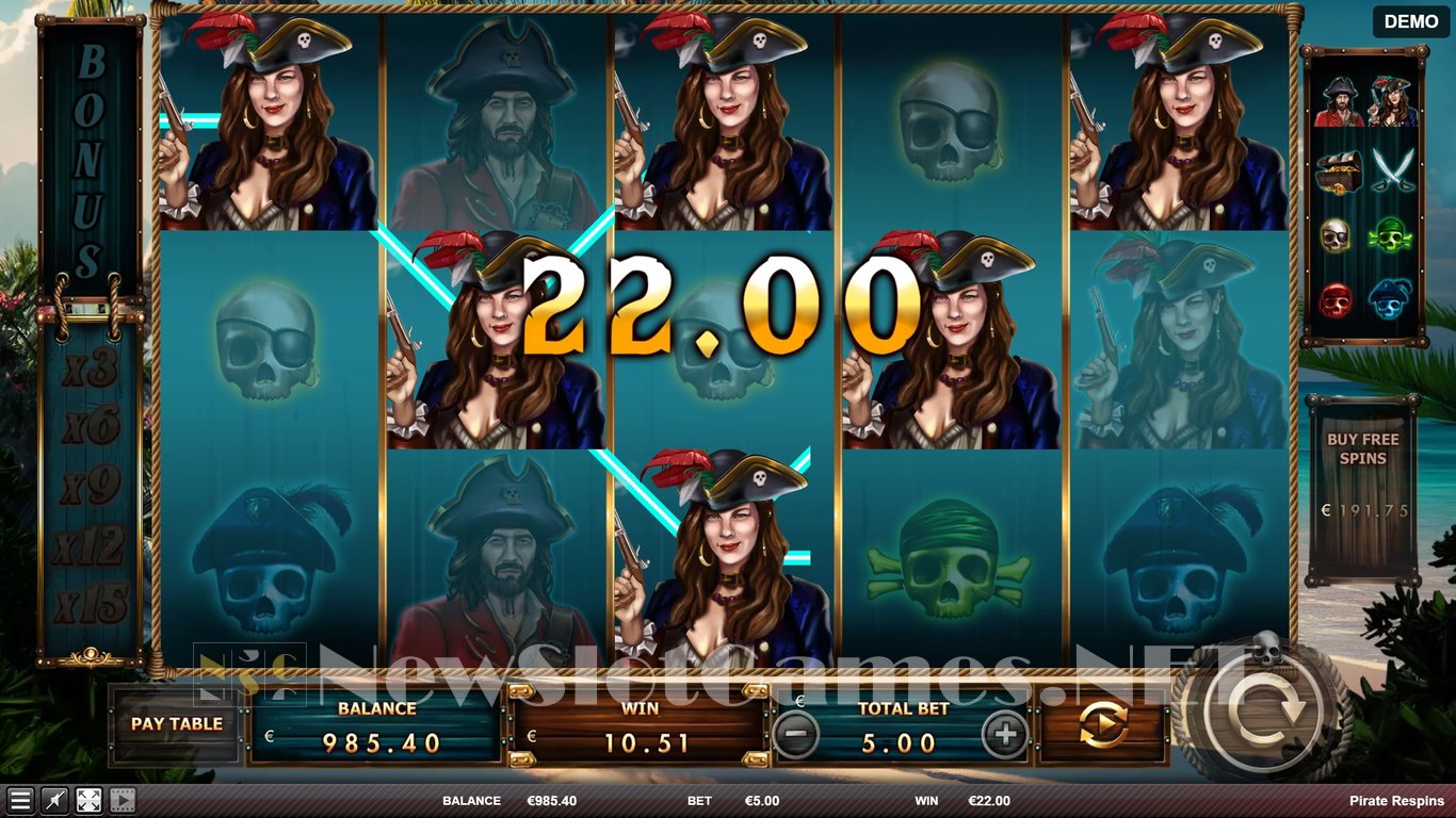 Pirate Respins Slot Slot Image in Demo - pic. 3
