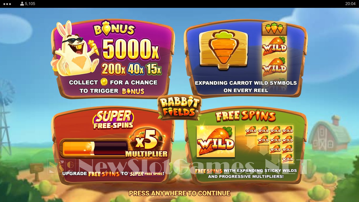 Rabbit Fields Slot Demo Image