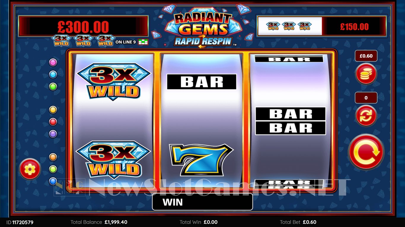 Radiant Gems Rapid Respin Slot Demo Image