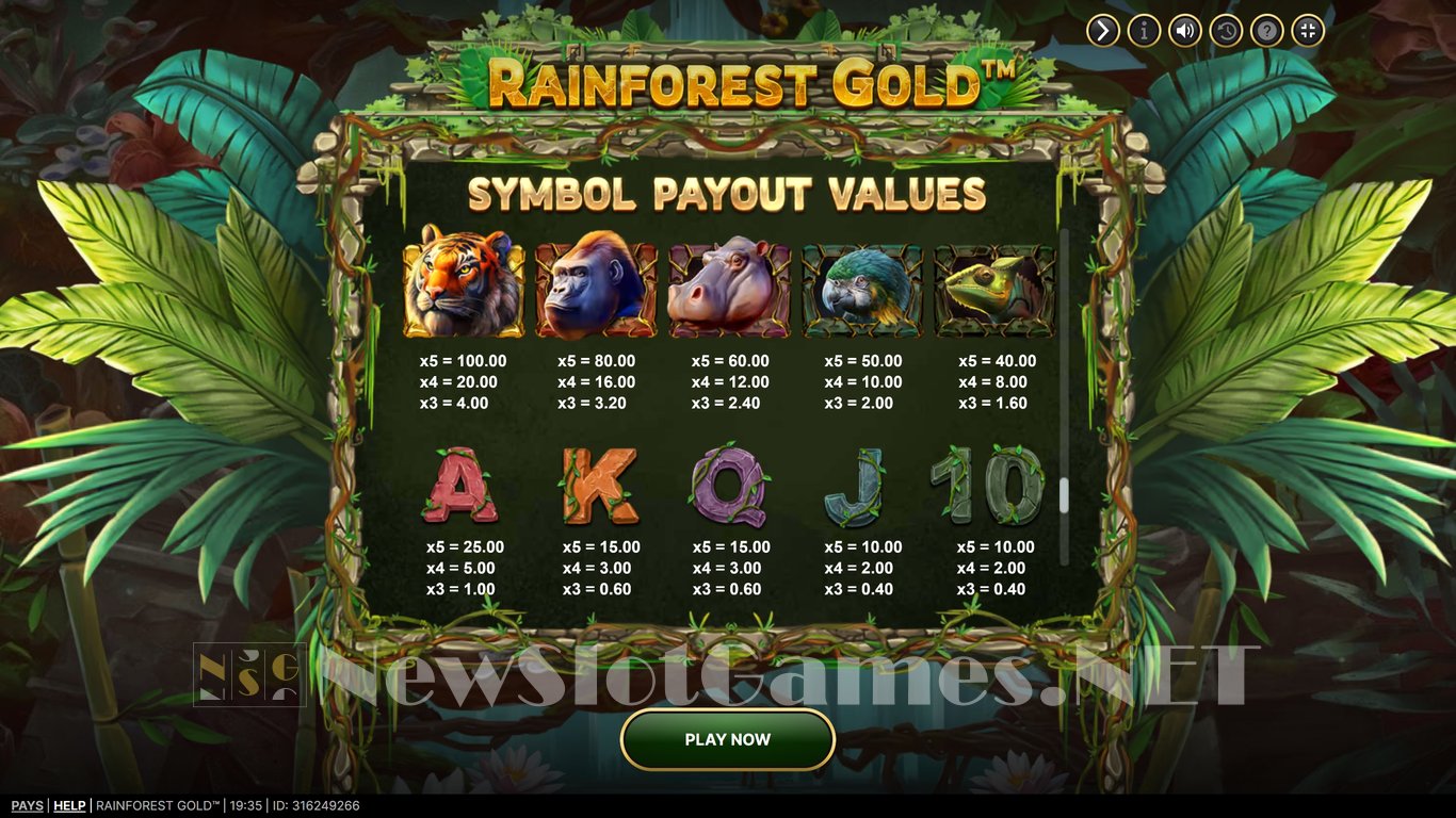 Rainforest Gold Slot Slot Image in Demo - pic. 7