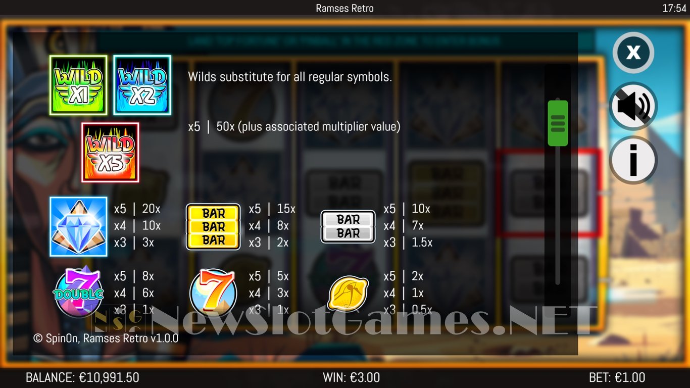 Ramses Retro Slot Slot Image in Demo - pic. 8