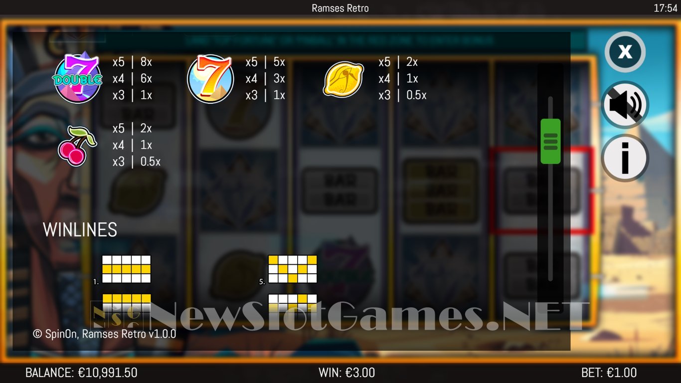 Ramses Retro Slot Slot Image in Demo - pic. 9